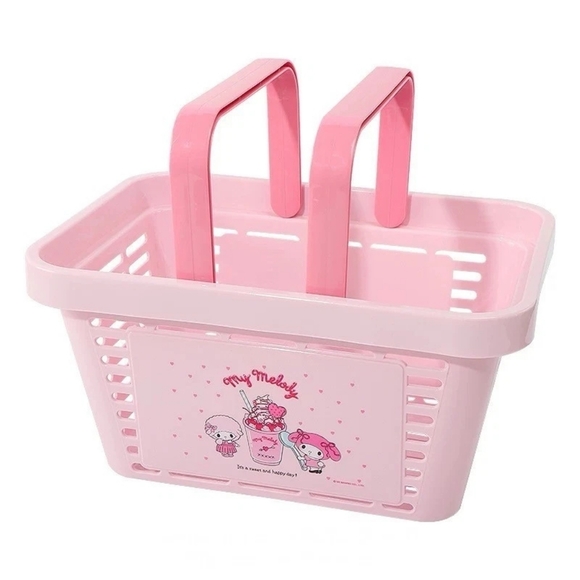 Hello Kitty Handbags - Sanrio My Melody My Sweet Piano Women's Mini Shopping Storage Basket Pink